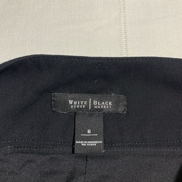 White House Black Market Skirt Women's 6 Black Office Career Pencil - Picture 11 of 12